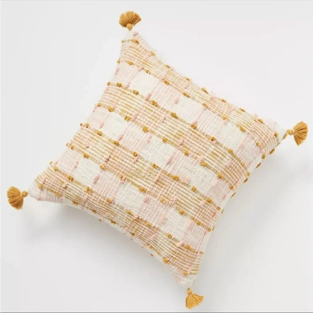 Anthropologie Ezra Plaid Throw Pillow